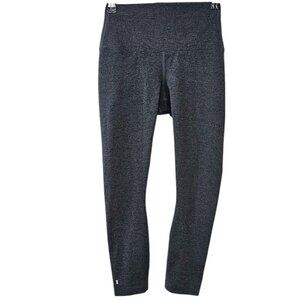 NO BULL Womens Athletic Leggings, Cropped, Grey Heathered, Size XS